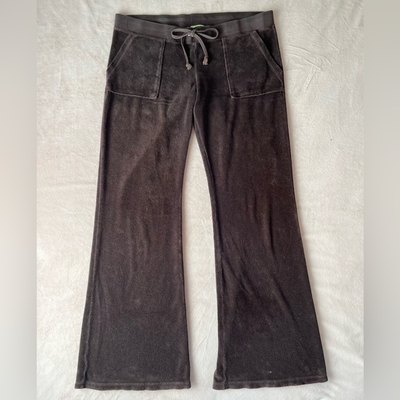 Juicy Couture Pants - Juicy Couture Brown Velour Low Rise Pants Size L